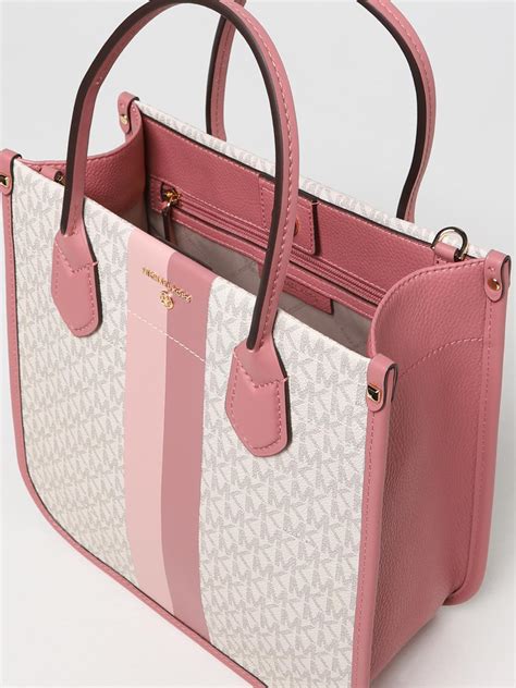 michael kors bright pink purse|michael kors pink canvas tote.